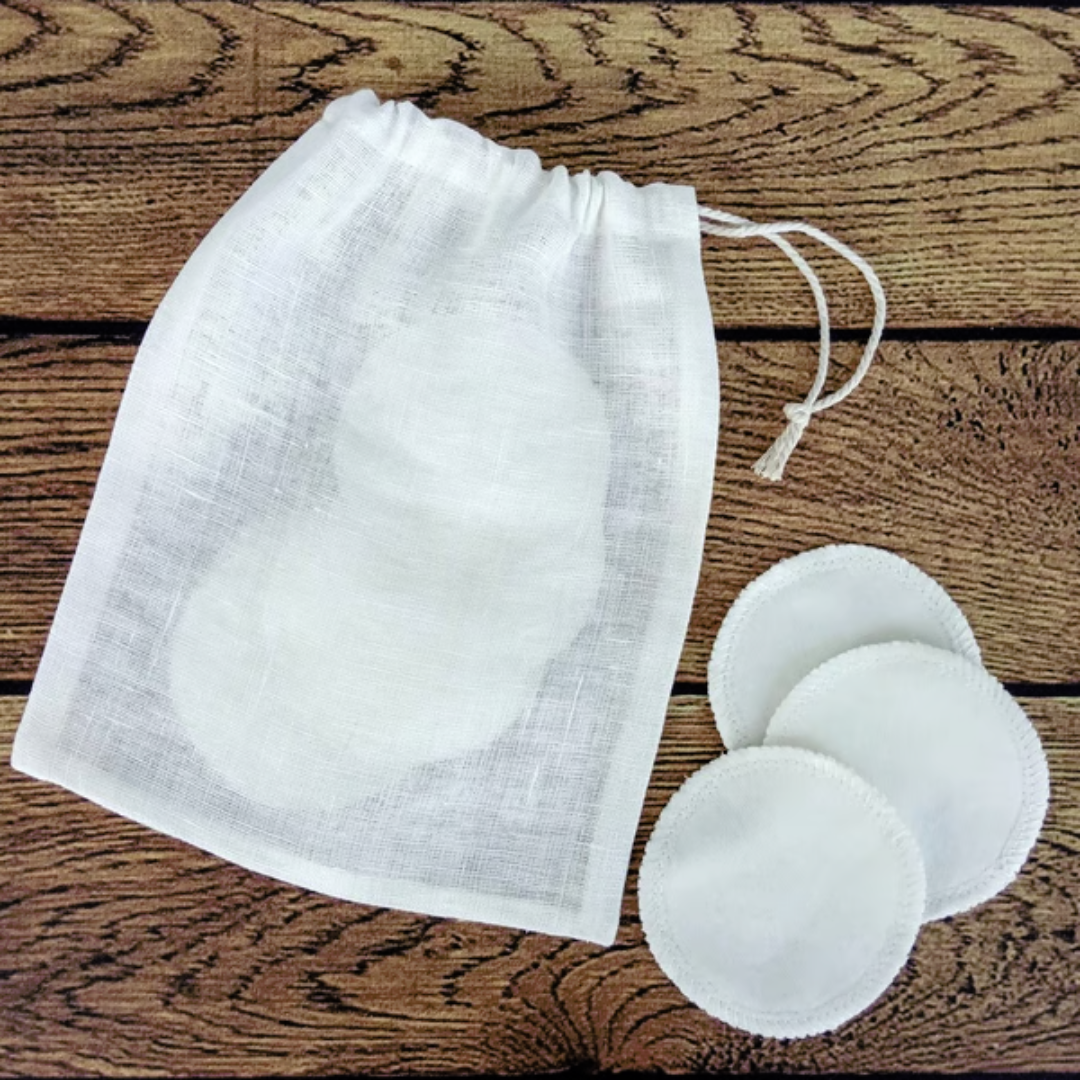 Reusable Bamboo Facial Cotton Rounds with Washable Bag